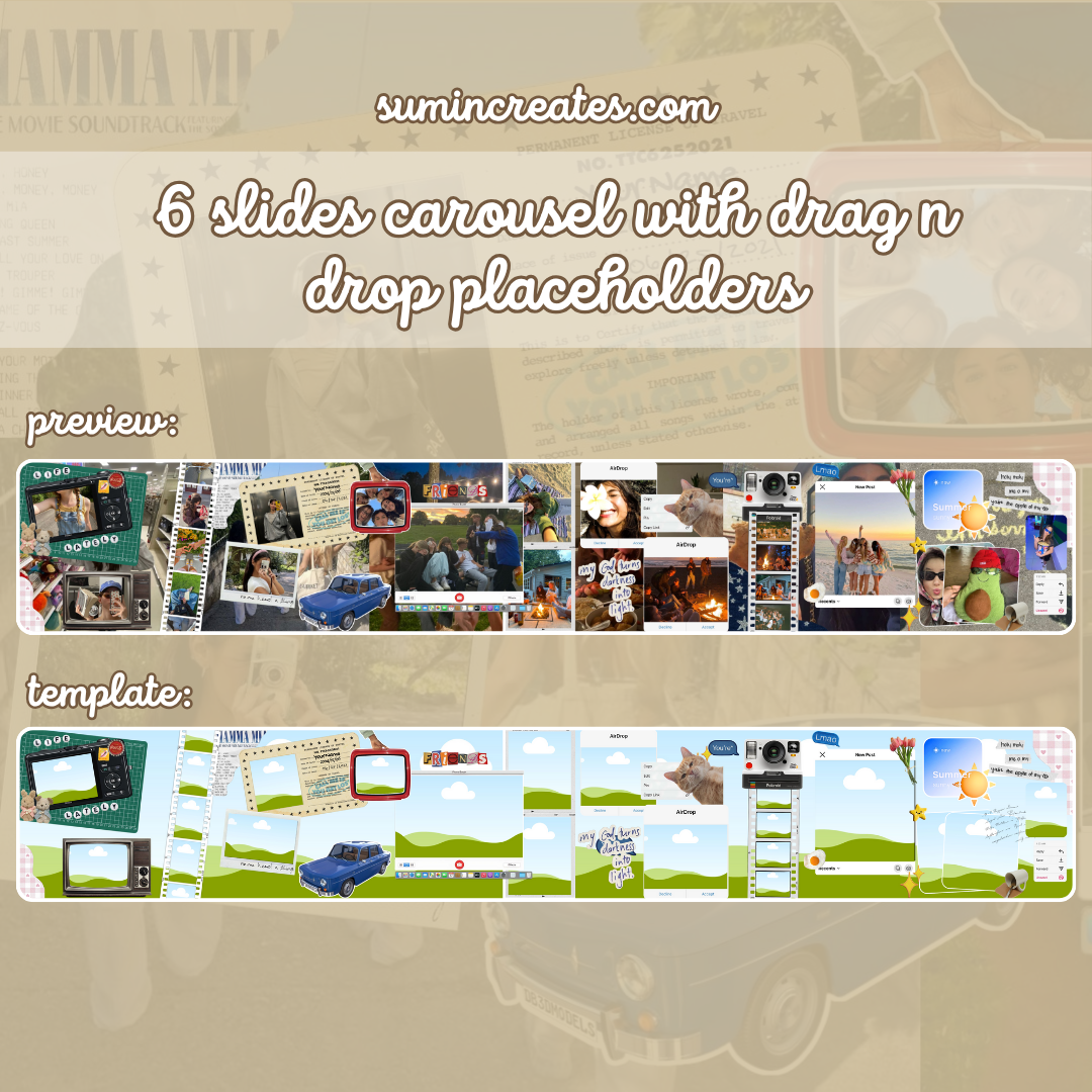 Life-Lately Instagram Scrapbook Carousel | Canva Template