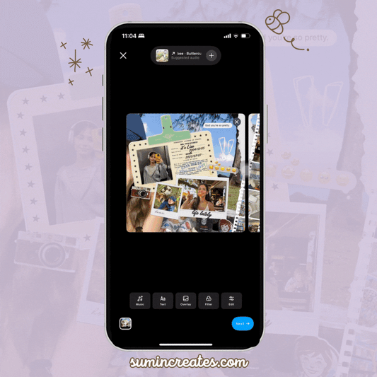 Photo Dump Instagram Scrapbook Carousel Post | Canva Template