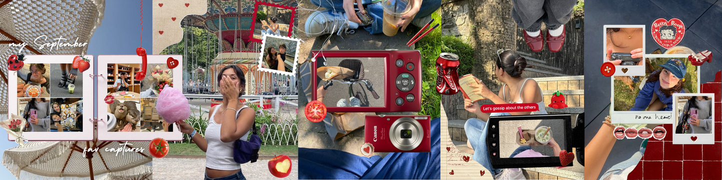 Cool red aesthetic carousel template for Instagram