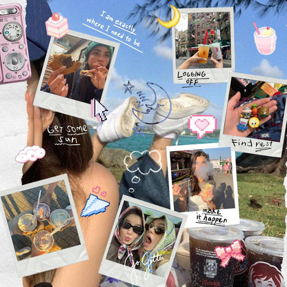 Pink theme Scrapbook Instagram Carousel | Canva Template