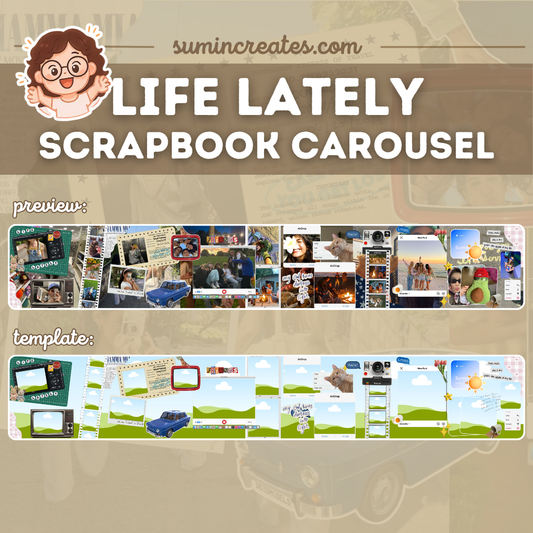 Life-Lately Instagram Scrapbook Carousel | Canva Template