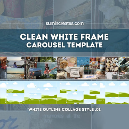 Clean White Frame Instagram Carousel Template