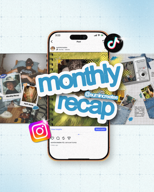 Monthly Recap Carousel Template