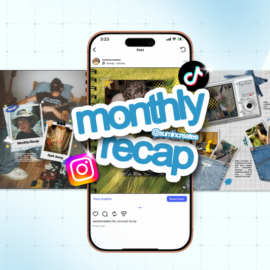 Monthly Recap Carousel Template