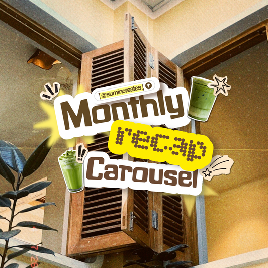 Monthly Recap Carousel Template