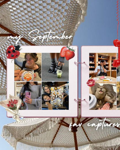 Cool red aesthetic carousel template for Instagram