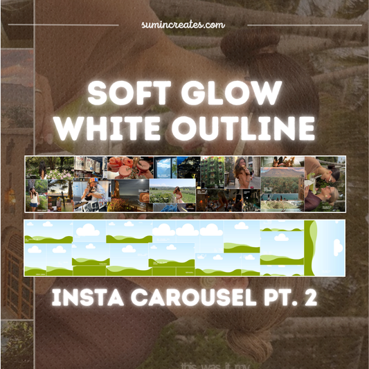 Soft Glow White Outline Carousel Pt. 2 | 7-Slide Clean Aesthetic Template