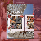 Cool red aesthetic carousel template for Instagram