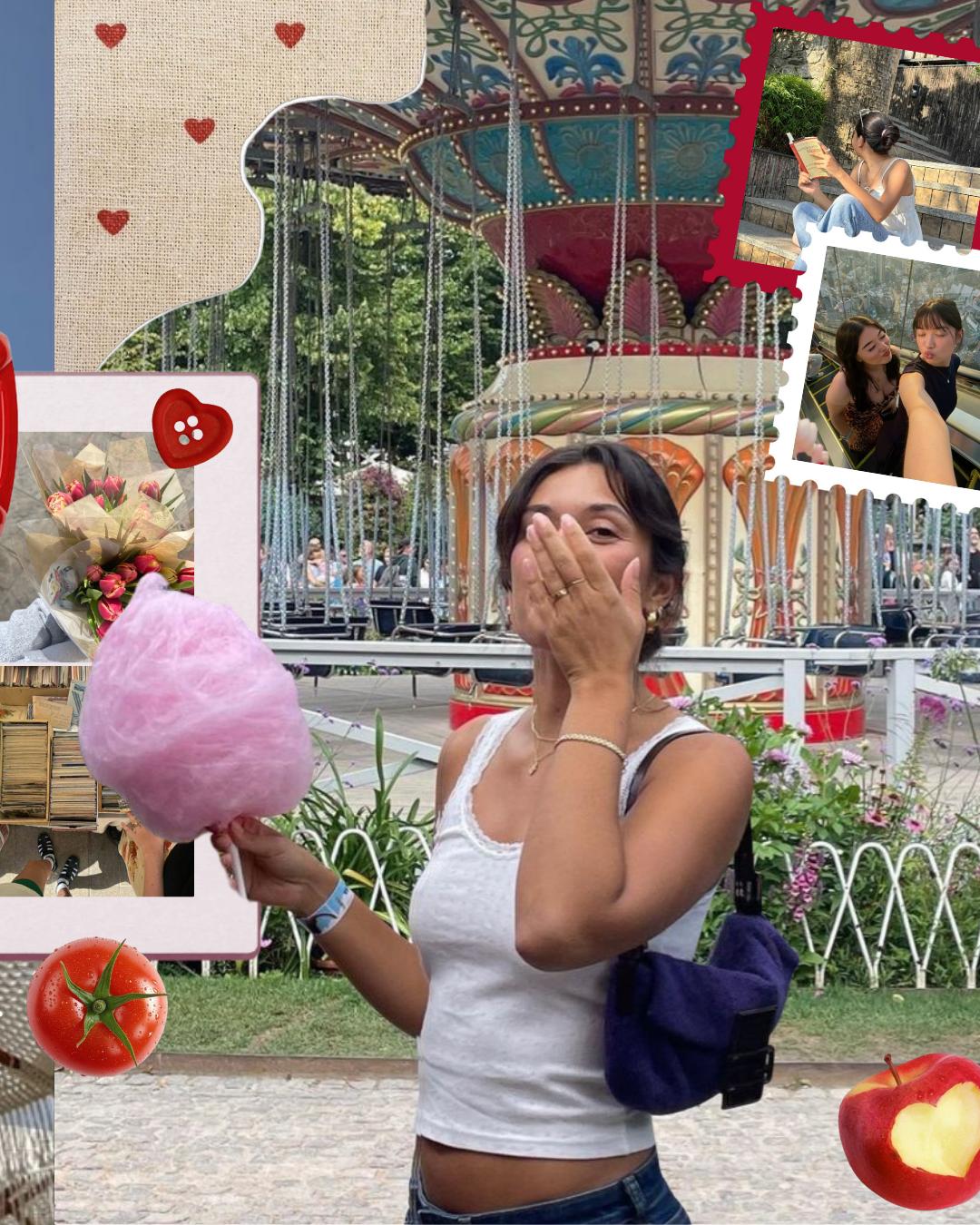 Cool red aesthetic carousel template for Instagram